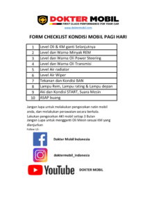 Form Checklist Mobil Pagi hari-1